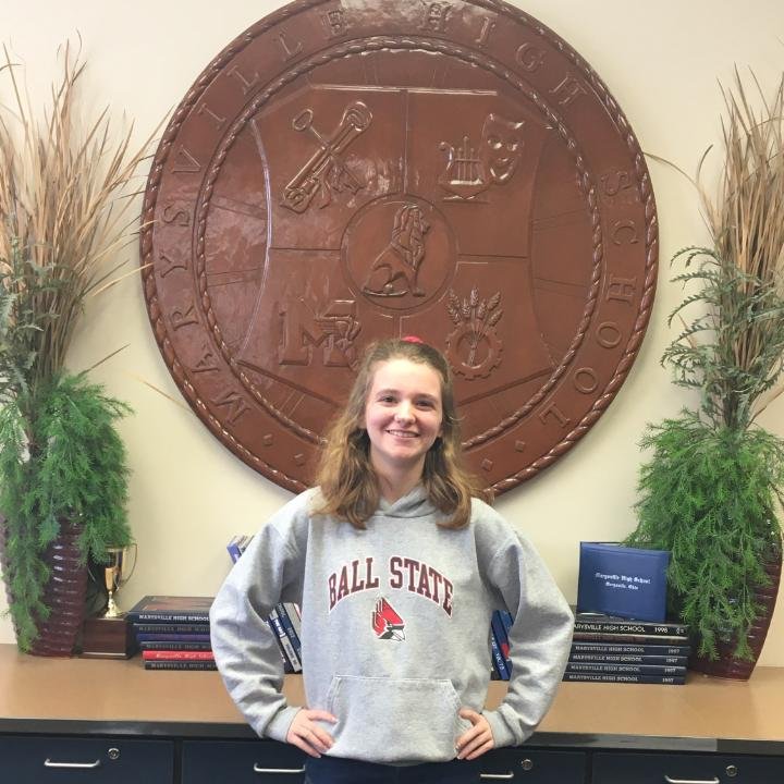 MHS_Monarchs's tweet photo. Congrats to MHS Monarch senior Elise Atzbach!! Elise has committed to attending Ball State University this fall. Way to go!! #PTBM @MarysvilleEVSD https://t.co/a4sDoNKKlw
