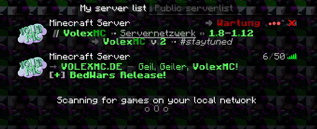 VolexMCNetwork's tweet photo. Pssst... ☺️ Derzeit arbeiten wir mit Hochdruck an VolexMC v2. Seid gespannt.🤪 Wir halten euch auf dem Laufenden. https://t.co/qvB0GqRHnO