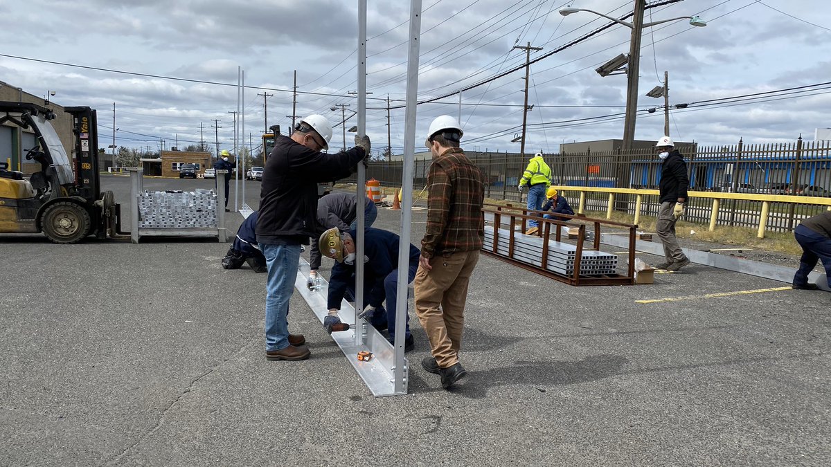 We are currently putting up one of our COVID-19 tents. A great example@of both union and non union labor getting it done to help those in need.