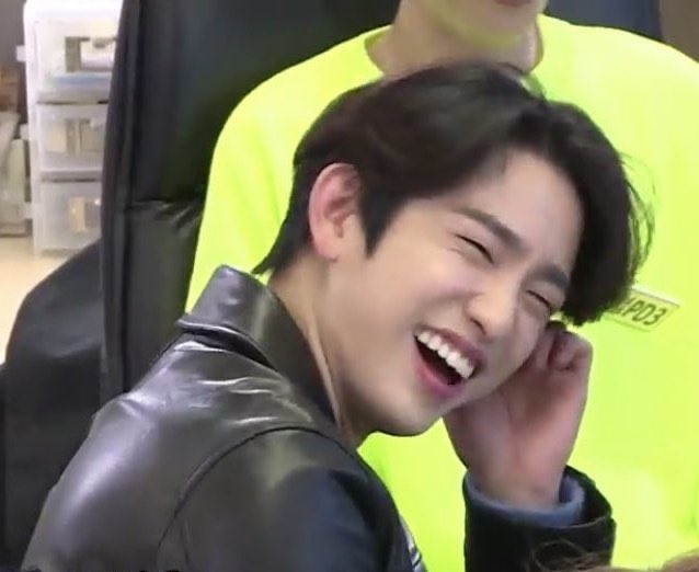 jinyoung touches his ear when he gets shy