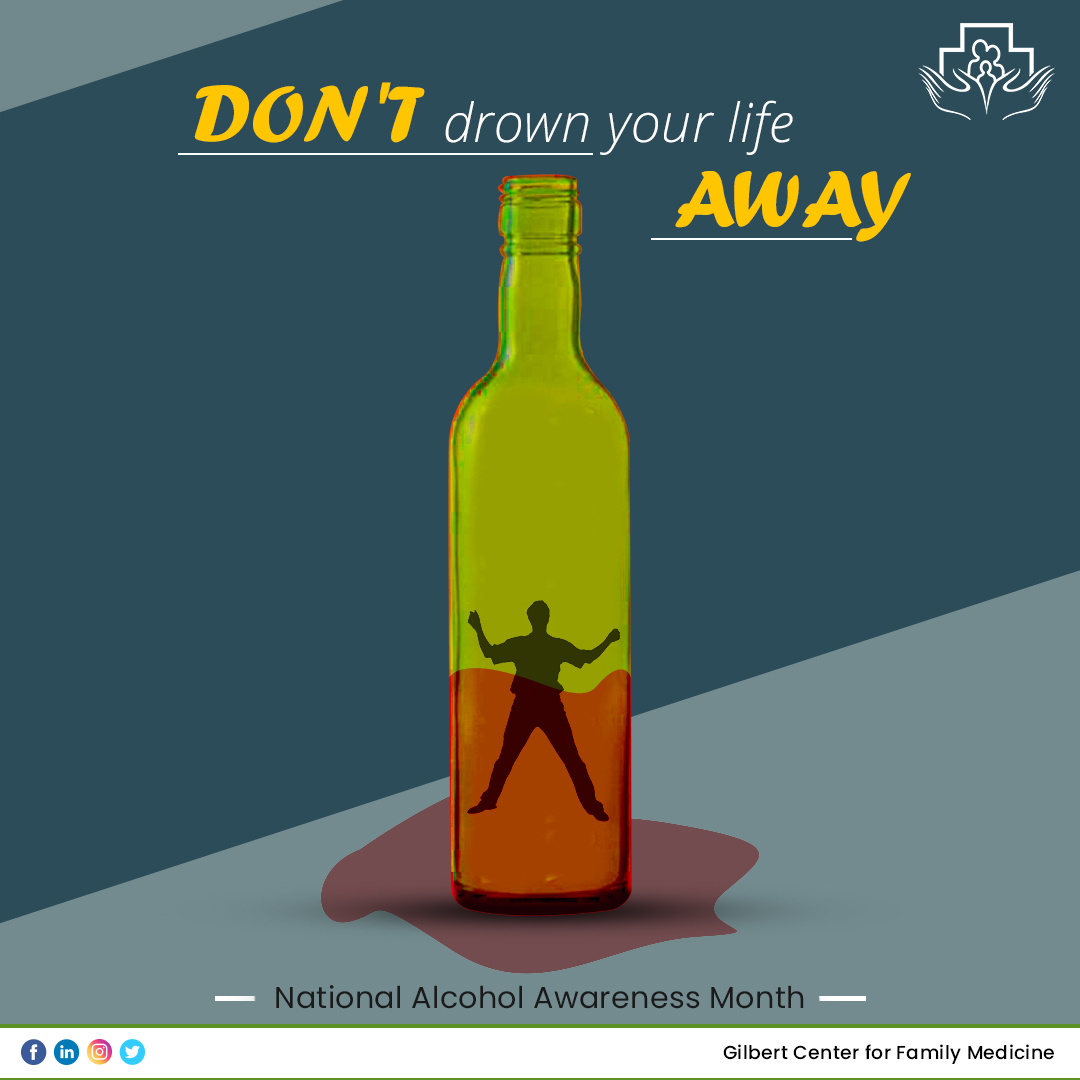 GilbertCFM's tweet photo. Alcohol is the third-leading risk factor for premature death and disability.
This National Alcohol Awareness Day adapt to a teetotal lifestyle for you and your loved ones.
#alcoholawarenessmonth #GilbertCenter https://t.co/MTqROEvAB9