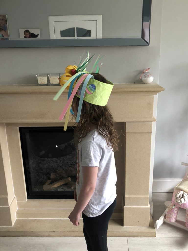 Halez_m's tweet photo. An afternoon  spent doing family homework, we made this Easter bonnet from scratch, it has been a labour of love @CockenziePS @hugs_p1 https://t.co/5e56srPL8r