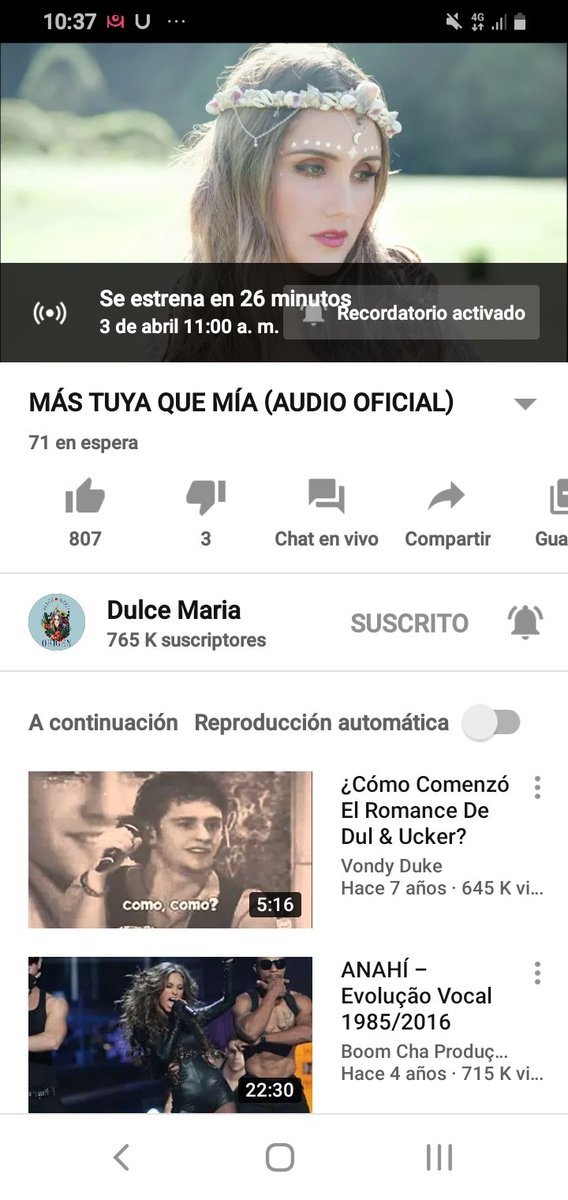 Cjuliav's tweet photo. @DulceMaria a la espera 🤗 https://t.co/xFt3S5gcyw