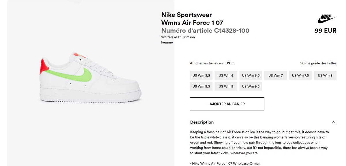 nike air force 1 numero 40