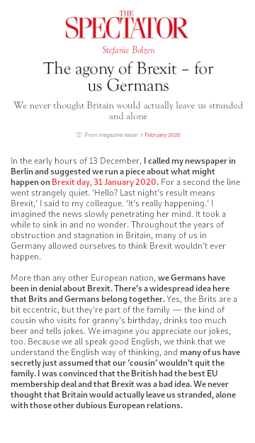 3) By Jan. 1917, German Navy devised a plan to defeat Great Britain. In Jan. 2017, Brexit start date began. Read article to see how the Germans feel about the UK's exit from the EU.Could history be repeating itself?Link to full article:  https://www.spectator.co.uk/article/the-agony-of-brexit-for-us-germans #Q17  #QAnon