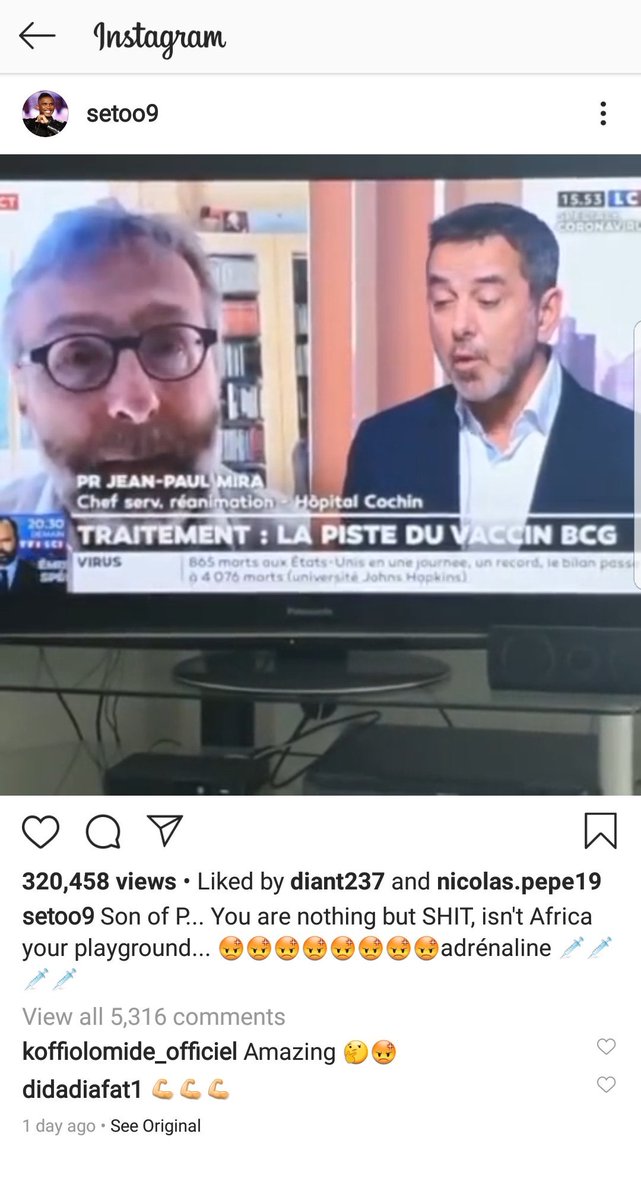 Didier Drogba, Samuel Eto’o & Demba Ba have criticized 2 doctors who said on French TV that a possible COVID-19 vaccine be tested in Africa, “where there are no masks, treatment or resuscitation.”“Do not take Africans as human guinea pigs. Africa isn’t your testing lab”-Drogba.