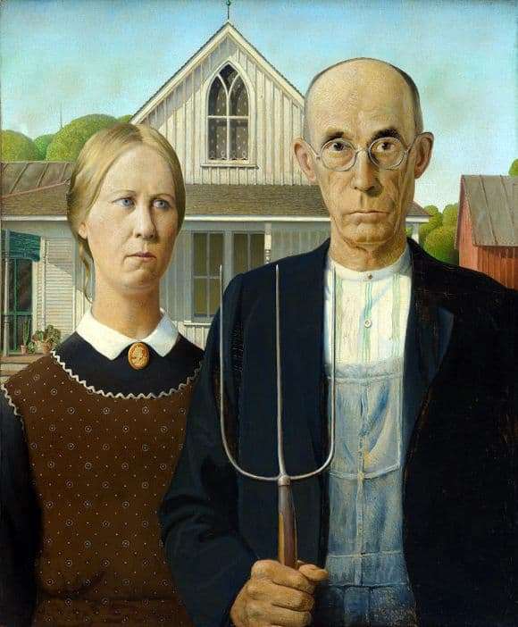 Short thread of works of art as cultural British icons.Number 1: American Gothic