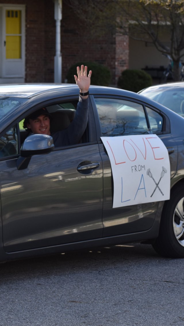 TWHSHOCKEY's tweet photo. A special thank you to the 100+ cars from the TWHS community that came together to salute @Laws1987 and honor his wish to see @Trvor_Law receive his diploma. Many thanks to @wcsdistrict @TWHSAthletics @TWboyslax  and the rest of the community. We all love you ❤️ https://t.co/tnFXIGQzGL