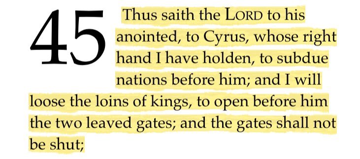 DJT has been likened to King Cyrus! This is the King of Isaiah 45! Coincidence? God called & chose him even before DJT was born or knew him, to build, restore, and set captives free!  #Called  #Chosen  #Anointed  #HumanTrafficking  #SCJustices  #Infrastructure  #Military  #Wall2/