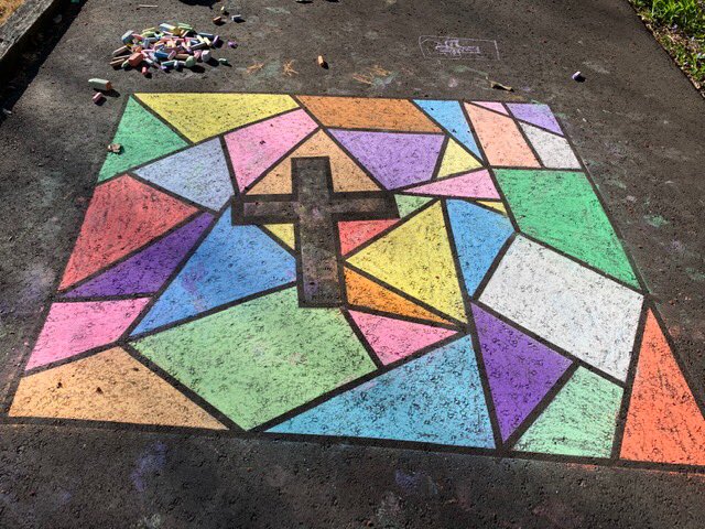 I just had to post another tape and chalk drawing that was submitted by one of my 5th grade students today.  Absolutely stunning! 💗 #TheU #UTMSfamily #UTESrocks