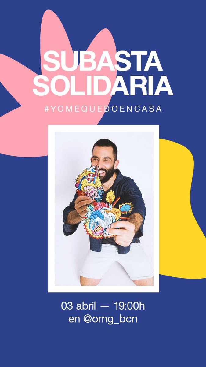 OMG_BCN's tweet photo. Hoy en nuestra subasta solidaria nos visita Asis Percales, puro arte. Esperamos veros por la subasta y si podéis pujad. Recordad que todo lo recaudado irá íntegramente al @hospitalclinic. #yomequedoencasa https://t.co/XC8f1csAGI