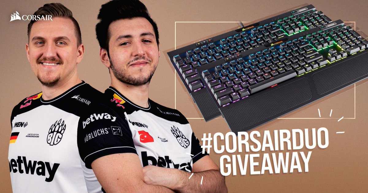 BIGCLANgg's tweet image. Who is your #CORSAIRDUO? Tag a friend for the chance to win some sweet CORSAIR gear for the both of you! To enter:

🔁 Retweet
✅ Follow @CORSAIR &amp;amp; @BIGCLANgg 
👋 Tag a friend with the #CORSAIRDUO hashtag!

GLHF! #GOBIG