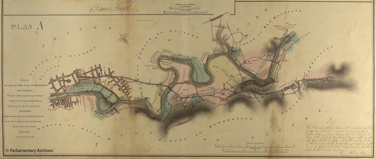 Last week we received the sad news of the death of our colleague Simon Gough. Simon, whose great love was our collection of railway plans, was a valued member of staff and will be much missed. Below: Glasgow and Rosebank Railway plan 1825.