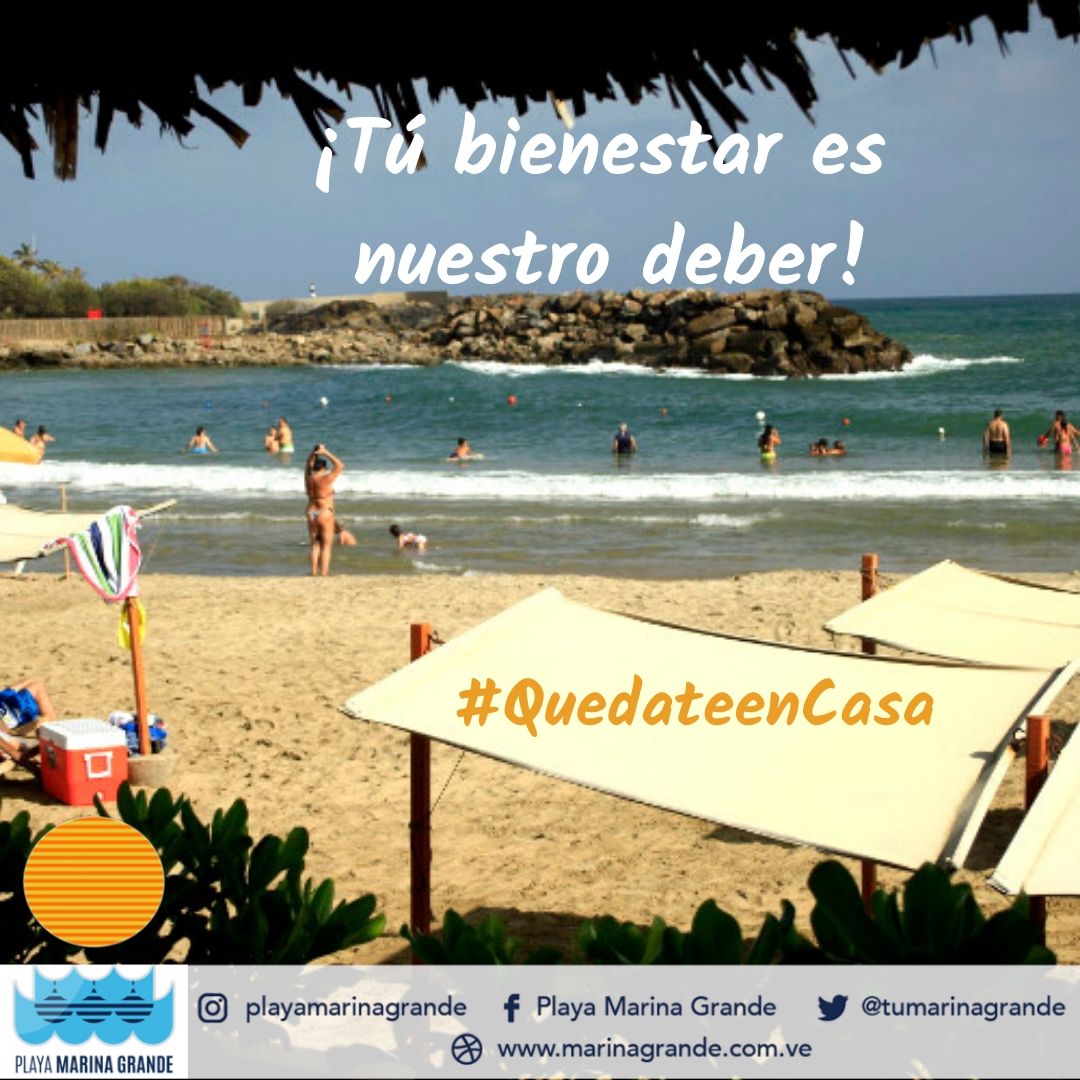 ¡Tú bienestar es nuestro deber! #QuedateenCasa 
-
#PlayaMarinaGrande #Amigos #Vargas #Playa #Paseo #Familia #CuidatuPlaya #Seguridad #Limpieza #Servicios #QuedateenCasa 
#Prevención #LavatelasManos