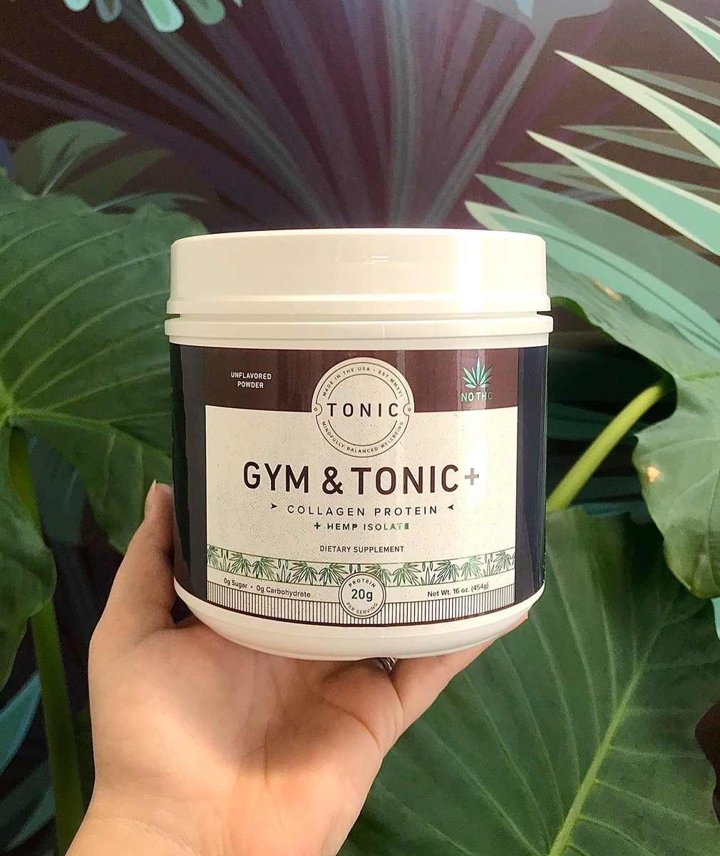 🚨Our Gym &amp; Tonic + is in stock &amp; 40% off!!🚨

All the benefits of our original Gym &amp; Tonic 💪 now + the amazing properties of Hemp Isolate! 

Plus buy any full size collagen &amp; get a FREE 20ct box of our single serve packets of your choice! 

#tonic #cbd #protein #collagen