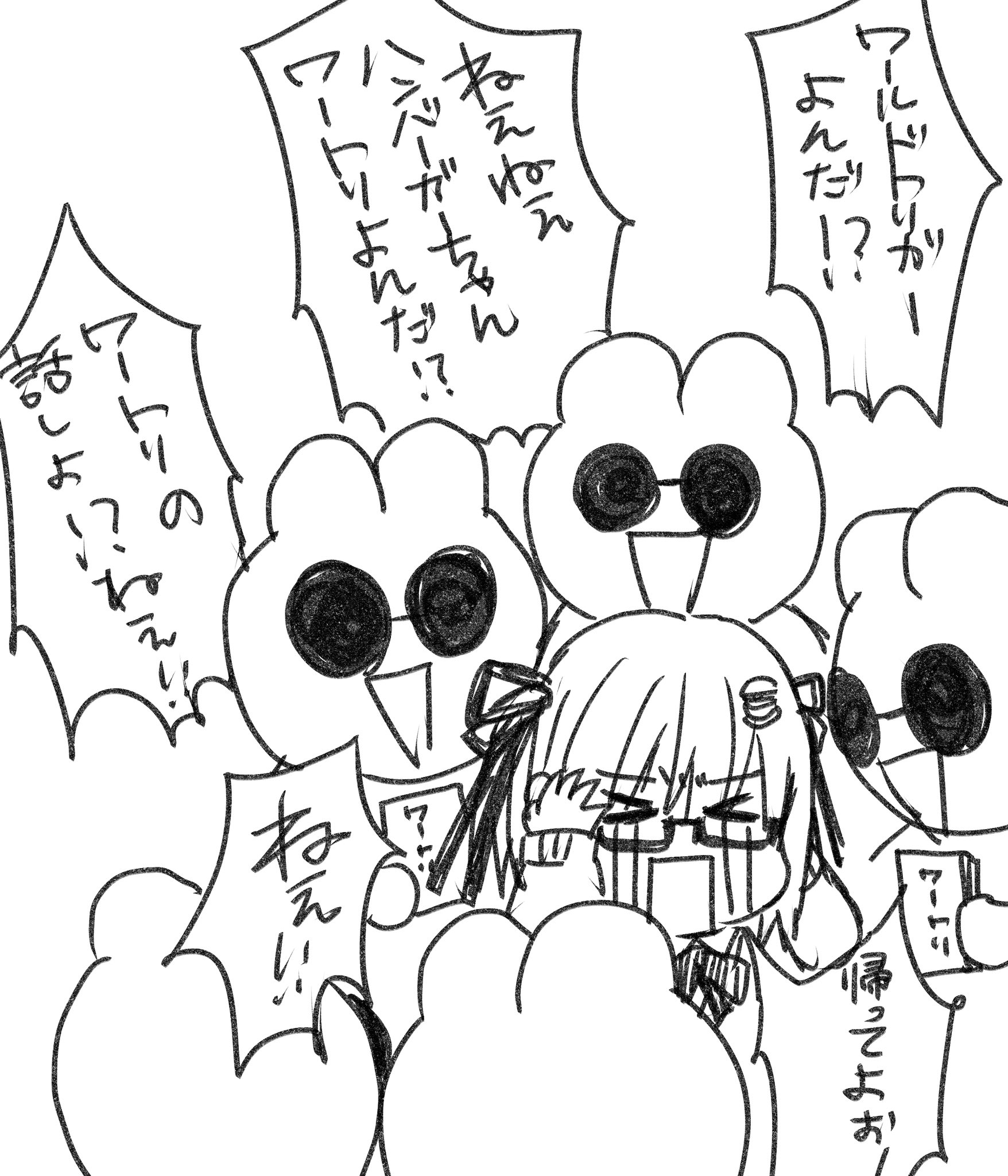 描いてもらったハンバーガーちゃん Twitter