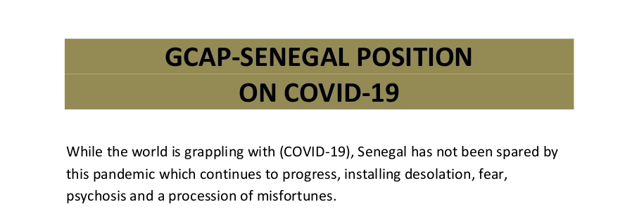 GCAP Senegal Position on Covid-19
While the world is grappling with (COVID-19), Senegal has not been spared by this pandemic...
gcap.global/news/position-…
#Covid_19 #CoronaCrisis #FacesofInequality #StandTogetherNow #FacesofMigration #DEARProgramme