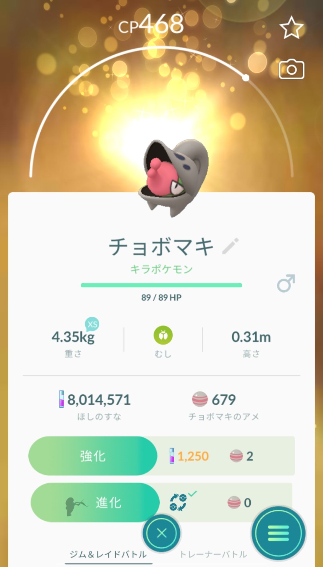 Twitter এ かっちゃん ８ ６ ８gofest札幌 昨日ポケモンｇｏでゲットしたキラポケモンその１ キラチョボマキ ２匹目 １週前にゲットした チョボマキ と 昨日 おととい ゲットした チョボマキ を交換したら キラチョボマキ になりました これで