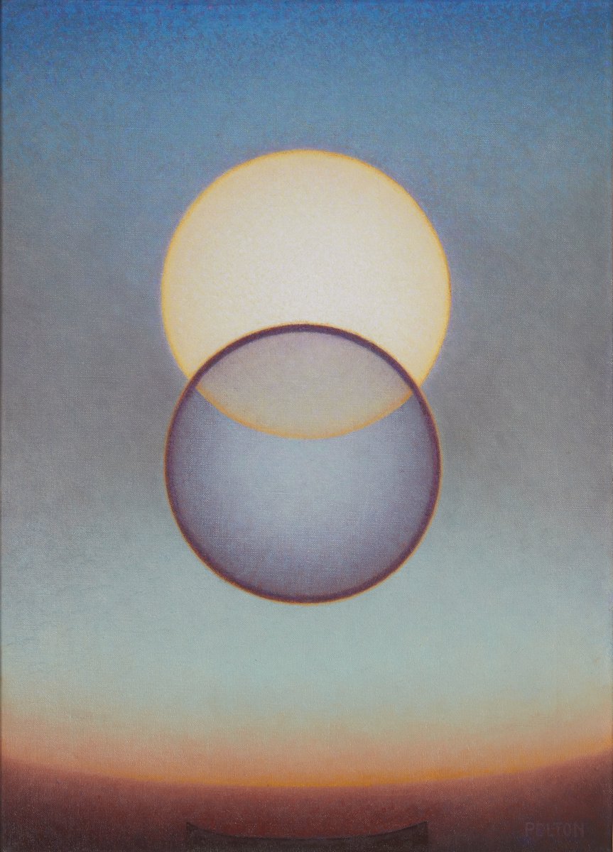 Paintings by American artist Agnes Pelton, 1930s-50s, known for her lyrical abstract works born out of her own spiritual explorations. She lived outside major art centers and focused on creating work for herself, resulting in a wildly independent, sadly obscure career