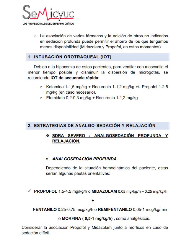 sefh_'s tweet photo. Pautas de sedación #COVID19 recomendadas por @semicyuc en caso de desabastecimiento
Considerar pautas no tan habituales (y no siempre las más deseables) según disponibilidad de fármacos ❗ Necesaria comunicación constante con Farmacia Hospitalaria
https://t.co/XWzzn7EWEH https://t.co/s4iZV1MGbE
