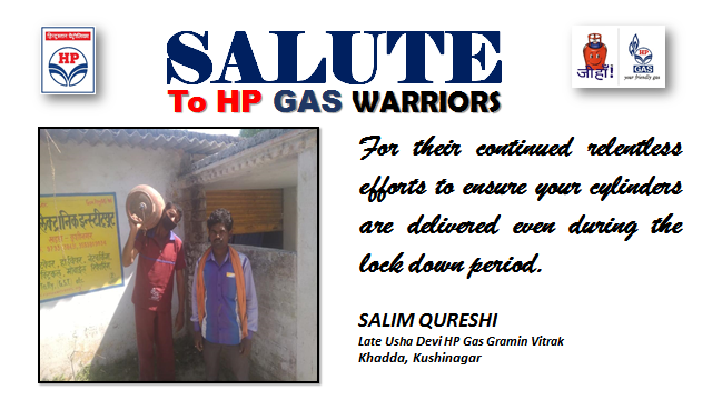 varnika_pathak's tweet photo. We salute our #HPGas Gas Deliverymen for their continued service to our customers during these difficult times. Kudos to team M/s Late Usha Devi #HPGas GV,#Kushinagar #coronawarriors @HPCL @Vila1445 @RajeshKTiwary1 @Rg03Goel @iammohitdhawan https://t.co/Z4hoLuAL0Y