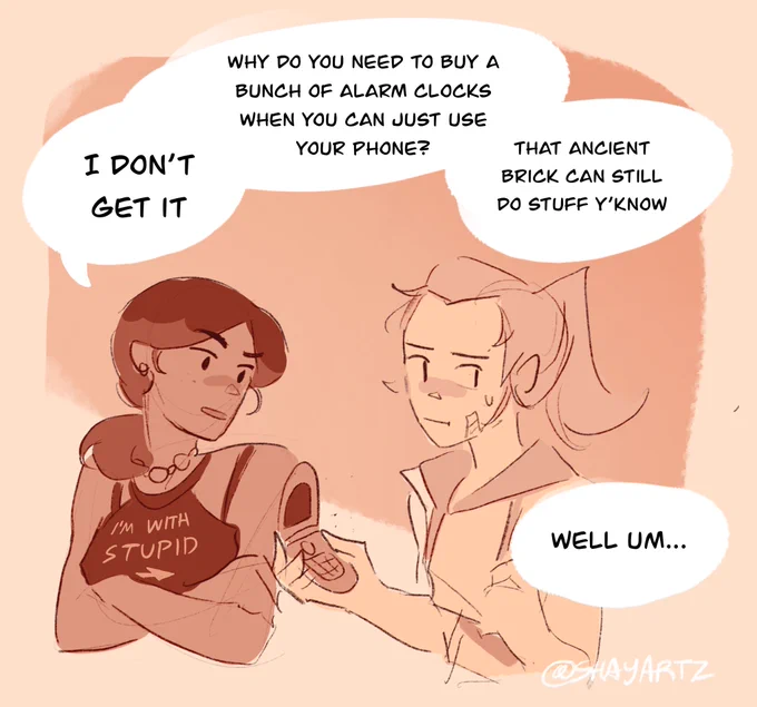 I like to think Adora has a flip phone bc she lives under a rock or she just doesn't really care. Also thank u Noelle!! their clothes are so fun to draw ?? #SheRa #SheraandthePrincessesofPower https://t.co/ziDvf2emIJ 