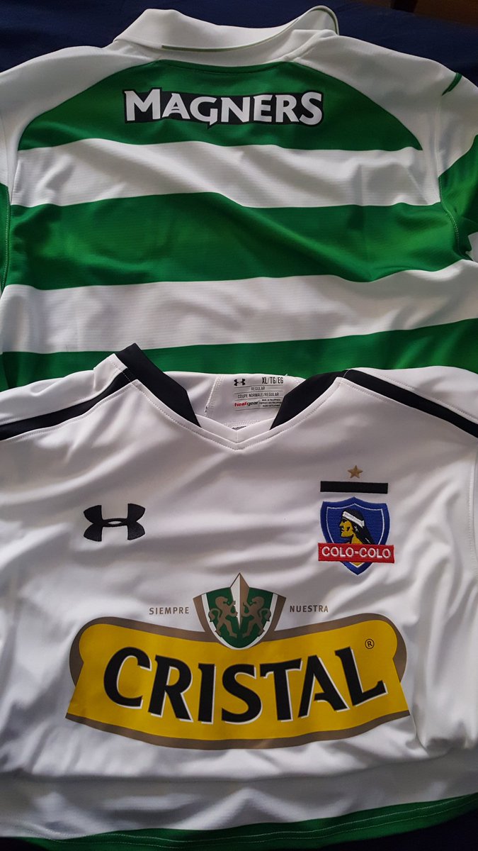 BAR0LIN's tweet photo. @LaCasacaBlog #ViernesTematicoLacasaca #CamisetasyBebidas Celtic - Magners ��� / Colo Colo - Cristal 🍺 https://t.co/FfozxoFhD7