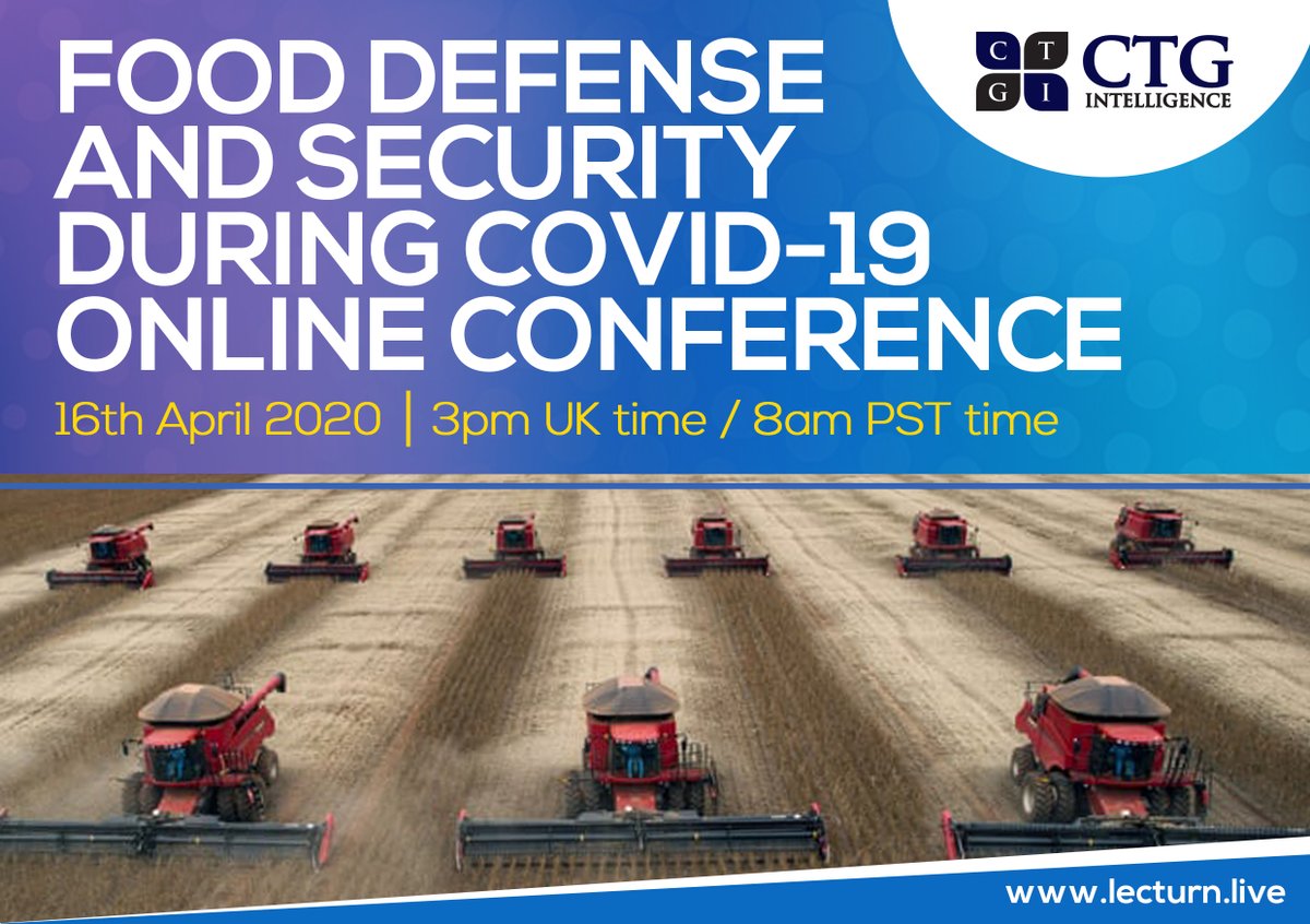 CtgIntelligence's tweet photo. Save the date... 16 April for https://t.co/hv5SV8apmz Including corporate security specialists you know and love but food defense and security colleagues you may not have met yet! #fooddefense #fooddefence #corporatesecurity #ctgintelligence https://t.co/gekJy30uy0