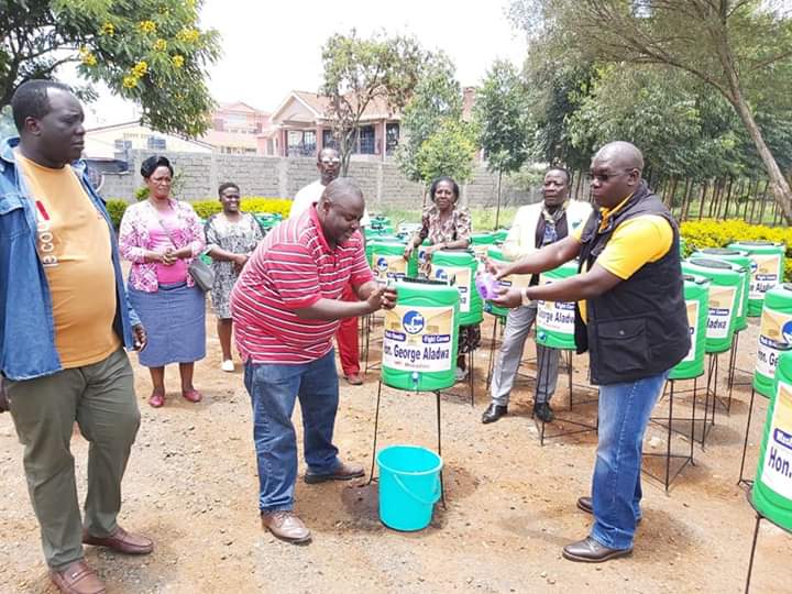 Issued my Constituents Hand Washing Tanks in the Campaign to curb this deadly Covid-19.