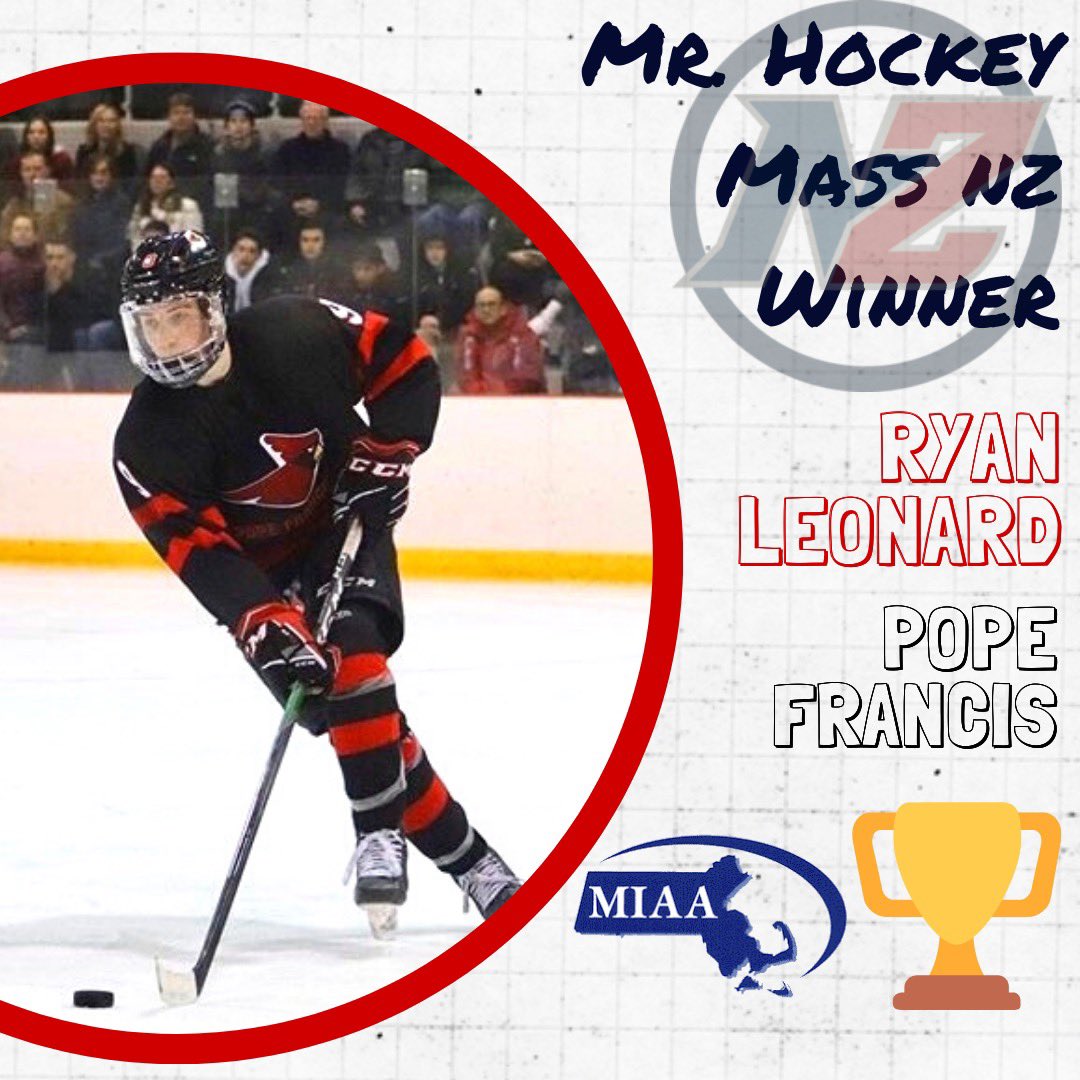 🏆 Link Updated! The 2020 Mr. Hockey <a href="/MassNZ/">MassNZ</a> Award Winner is FR F Ryan Leonard of <a href="/PFcardinals/">Pope Francis Prep - Cardinal Athletics</a>! 🏆 

🎙 We caught up with Ryan recently to talk about Coach Foley, the Cardinal culture, his older brother John, and why he’s coming back in 2021 👀: neutralzone.net/masshs-boys/20…