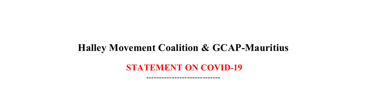 GCAP Mauritius Statement on Covid-19
To date, Mauritius has official recorded a total of 154 positive cases and 7 deaths...
gcap.global/news/gcap-maur…
#Covid_19 #CoronaCrisis #FacesofInequality #StandTogetherNow #FacesofMigration #DEARProgramme