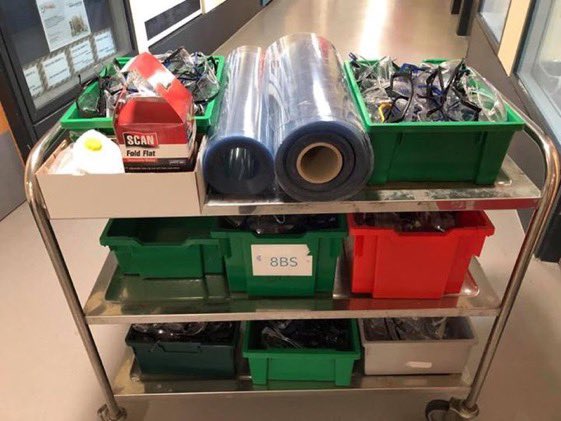 hazeleyacademy's tweet photo. The Hazeley labs and workshops have been raided! We are donating all of our goggles, gloves and protective equipment to MK University Hospital💙 #WeAreHazeley #Growingthroughgiving https://t.co/oH5jYaw2In
