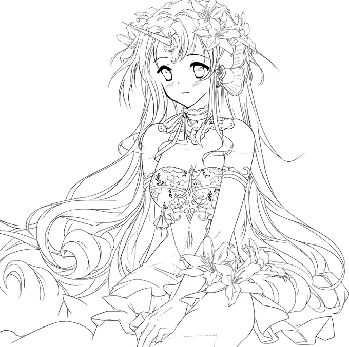 LIVE on Twitch! Continuing the detailed sketch/ lineart commission <3 ?♥️ ~! Come by! (✪㉨✪)/   https://t.co/y3SnAkKUXy   #twitch #streaming #creative #stream 