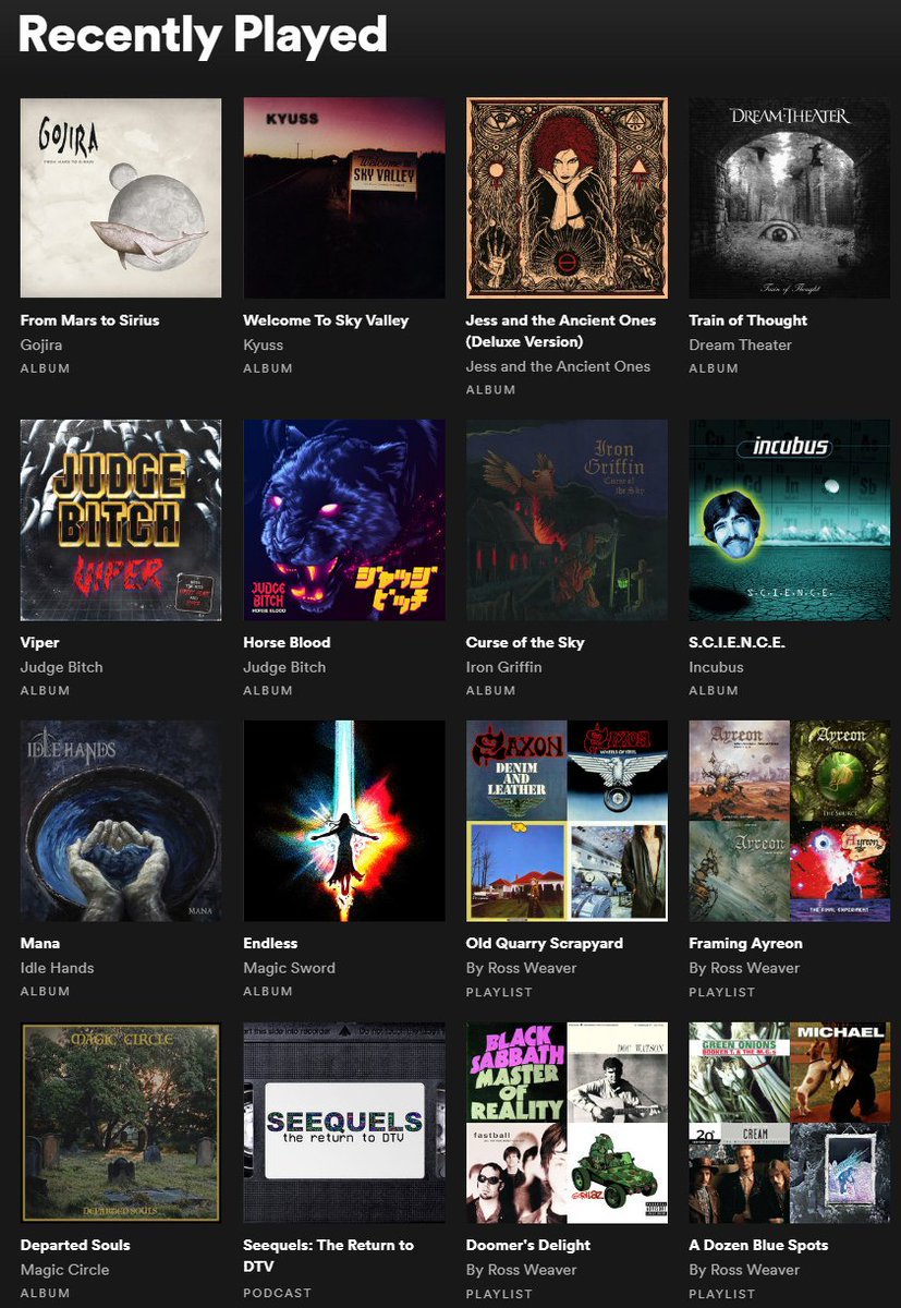 Gonna keep updating this thread with what I'm listening to over the next months, hopefully. It's more synthwave and metal mostly, and some blues down there in that playlist at the end.