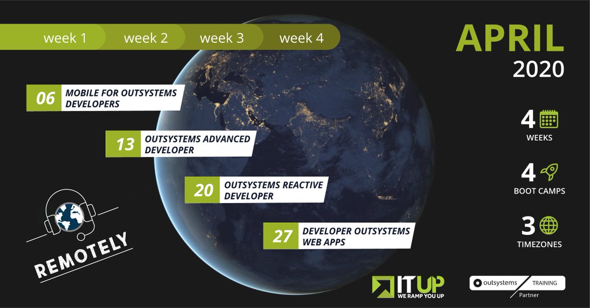 _ITUp_'s tweet image. Join us next week as we launch our whole month of remote @OutSystems training! It will be 🗓️4 Weeks, 🚀4 Boot Camps, 🌐3 Timezones!
itup.pt/outsystems-rem…
 
#ITUp #WeRampYouUp #OutSystemsTraining