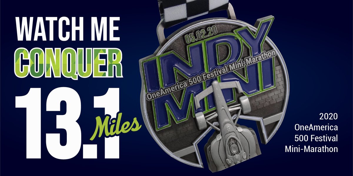 500Festival's tweet photo. We're all #INdyMini Together! You're working hard to train for the virtual OneAmerica 500 Festival Mini-Marathon or Delta Dental 500 Festival 5K. Share your hard work with the world with our shareables! Download yours &amp; post them with #IndyMini: https://t.co/ozB4zjNGSy https://t.co/RNAcWohhBL