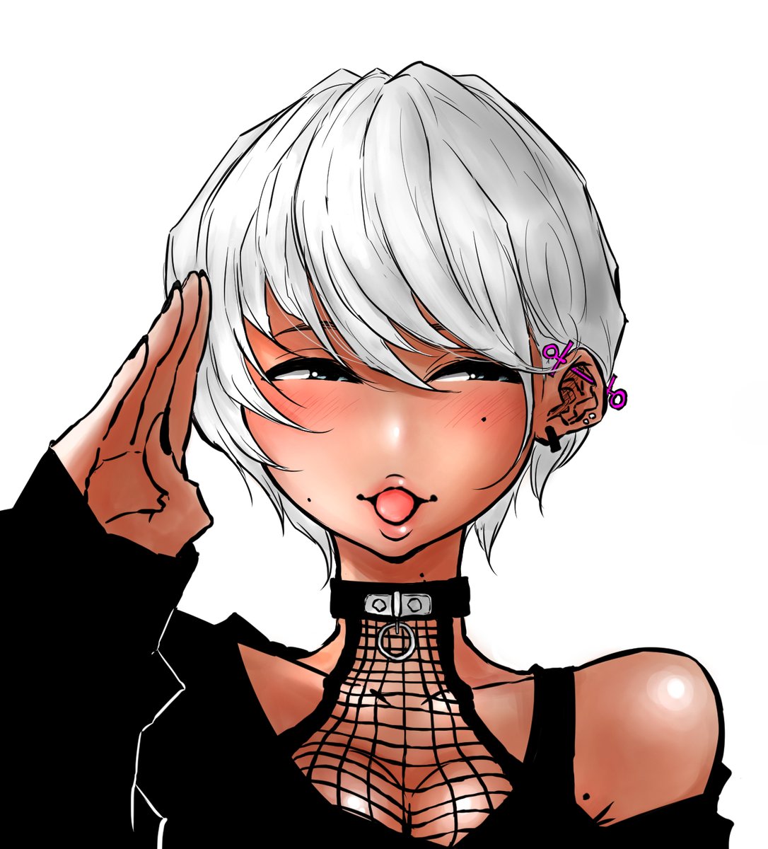 ぱんだこりゃは銀髪褐色ショートになりました 