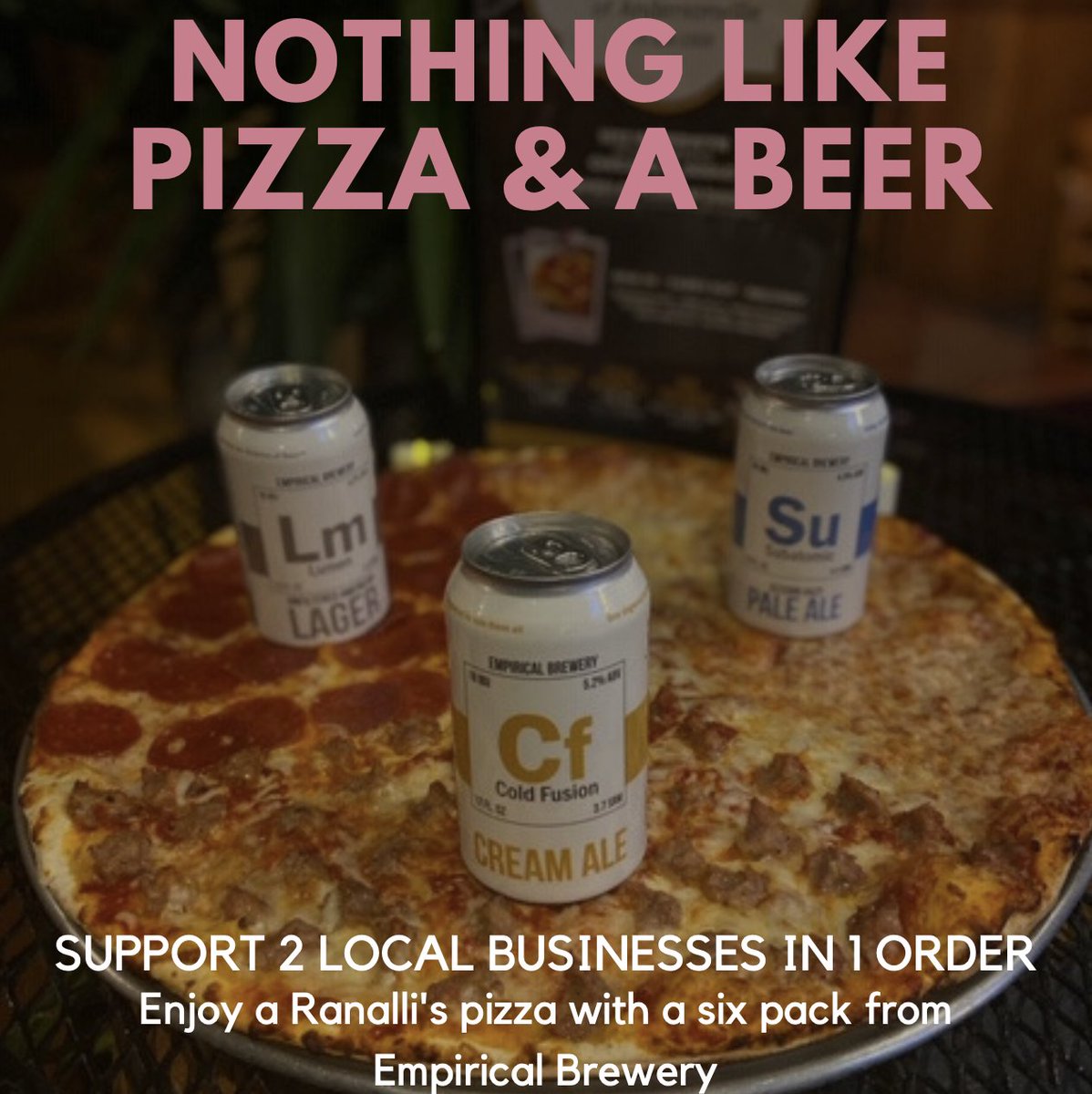 Ranalli's loves supporting our neighborhood businesses! We have partnered with local beer masters at <a href="/empiricalbrew/">Empirical Brewery</a> and we couldn't be more excited! But really... What's better than pizza and a beer?
#beer #pizza #andersonville #alwaysandersonville #avillechamber #chicago