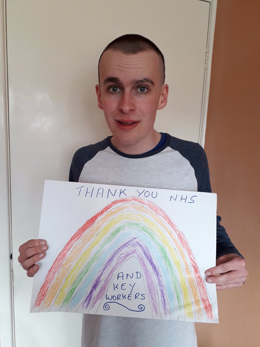 Dan from @DerwenCravenA has produced a smashing 🤛 poster at home to show his support for our NHS and Key staff 👌👌. Thanks Dan #keepsafe #proud #NHSThankYou @ClaireCrippin <a href="/DerwenCollege/">Derwen College - Post-16 specialist college</a>