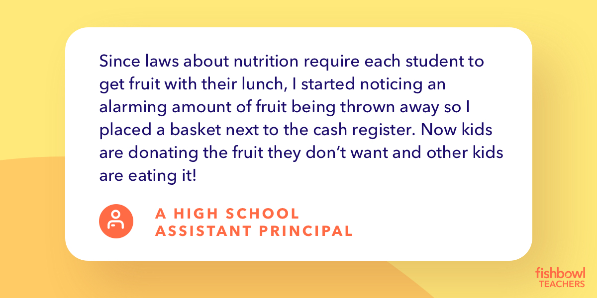 Waste not, want not. 

Do you apply any sustainability practices in your school?