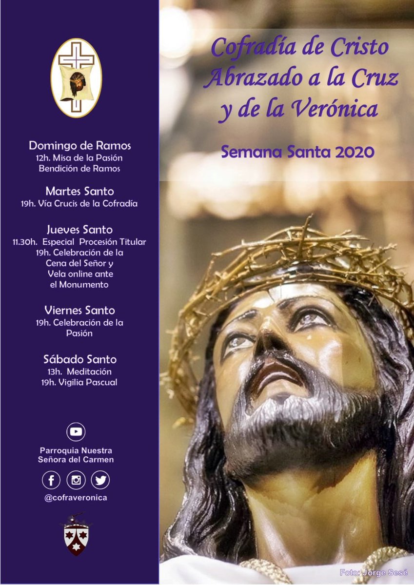 CofraVeronica's tweet photo. Esta Semana Santa, más que nunca, queremos estar cerca de vosotros. Por eso celebramos la liturgia, las reflexiones y las tradiciones de la #semanasantazgz de manera digital, creativa y participativa para que todos os sintáis incluidos. ¿Cómo?¡Descúbrelo en todas nuestras redes! https://t.co/z6grsrB8j3