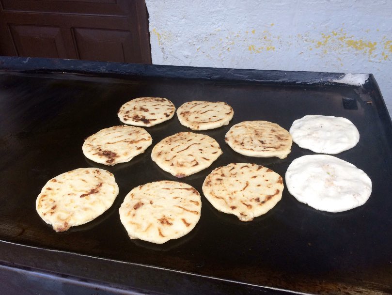 And we’ll eat pupusas fresh off the grill.