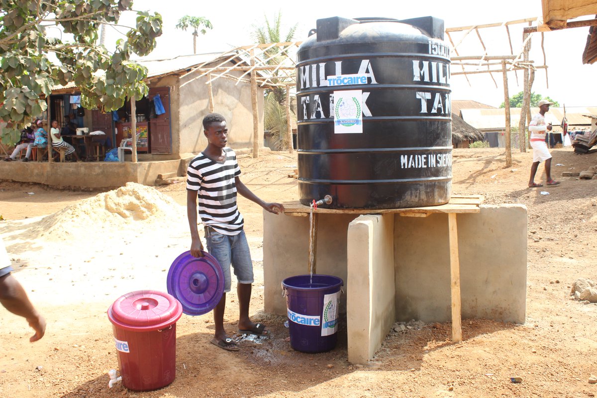 #KADDRO with support from Trocaire constructed screening booth, hand washing facility and water at the Rogberay bridge (Kambia district) crossing point as part of measures to break transmission chain of COVID 19 in Sierra Leone which is a World emergency concern.