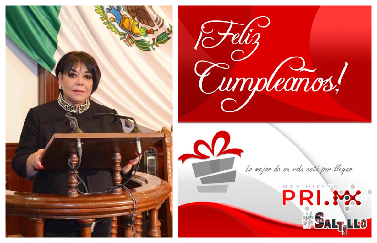 PRIMX_Saltillo's tweet photo. En este día tan especial para usted, el equipo de #PRIMxSaltillo se une a la celebración de su cumpleaños, deseándole lo mejor para este nuevo ciclo de vida ¡Felicidades Diputada @martha_garay ! https://t.co/pnLjG5ZmLZ