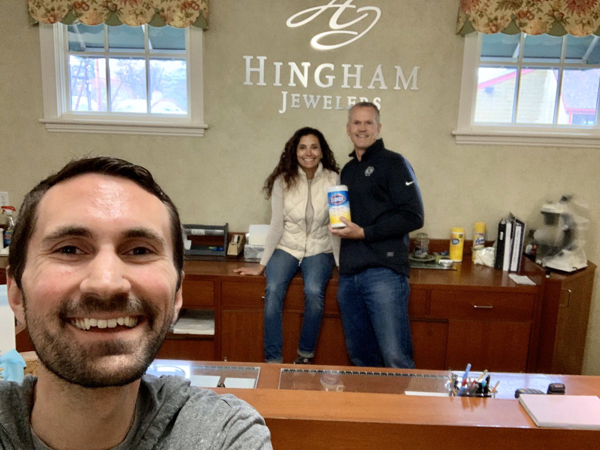 Putting the family in family business! Last worked the sales floor <a href="/hinghamjewelers/">Hingham Jewelers</a> almost 10 years ago, but now helping my parents fill online orders while their employees stay safe at home. I’m offering a free forecast with purchase 😜 #COVID19