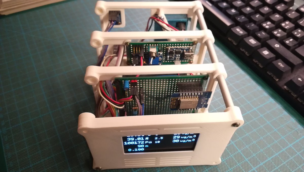 blenheim1968's tweet image. 3D printed, #Thingspeaks connected weather station with particulate matter (PM) measurement.
#Arduino
#arduinosensores
#NodeMCU
#electronics
#DIY
#3Dprinting
#Weather
thingspeak.com/channels/379398