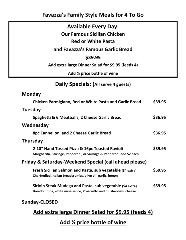 Favazza's Family Meals are a big hit conta.cc/3dK2FsR