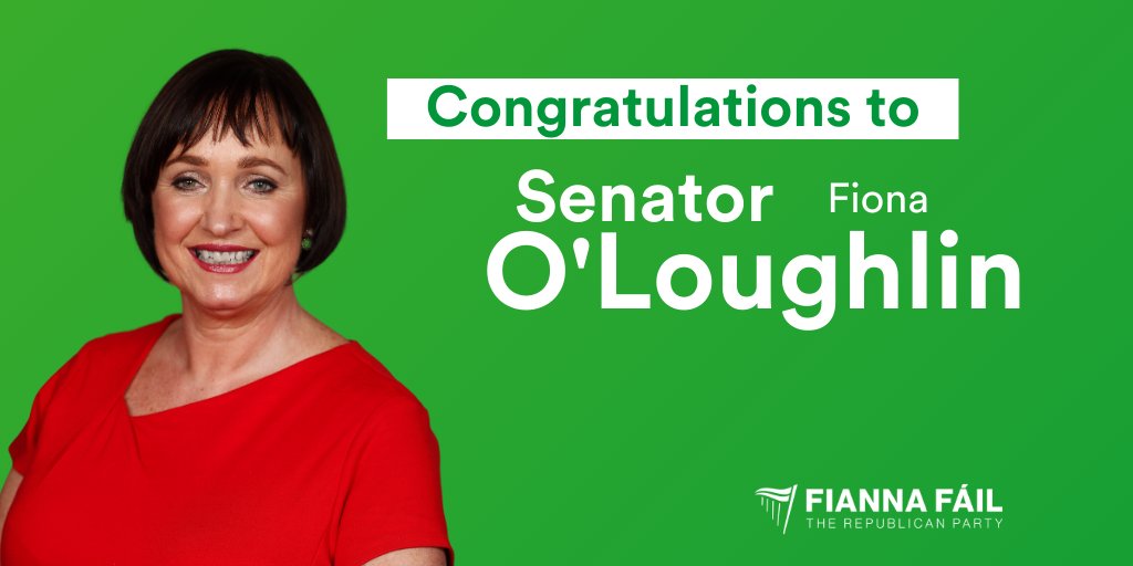 fiannafailparty's tweet image. Congratulations @Fiona_Kildare. Elected to Seanad Éireann. #Seanad2020