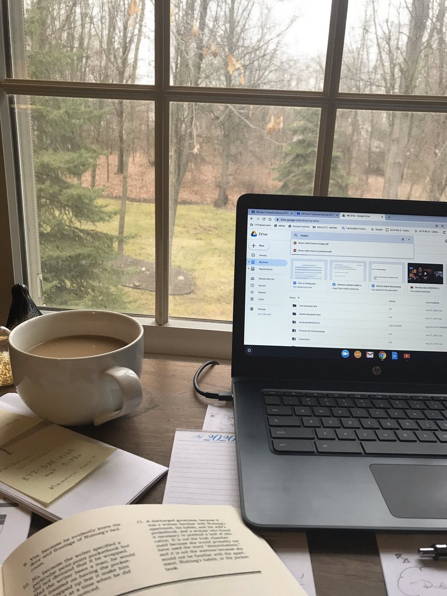 Mrs. Bellore has been spending her time walking her dog, playing games, hiking, and working from her home office!