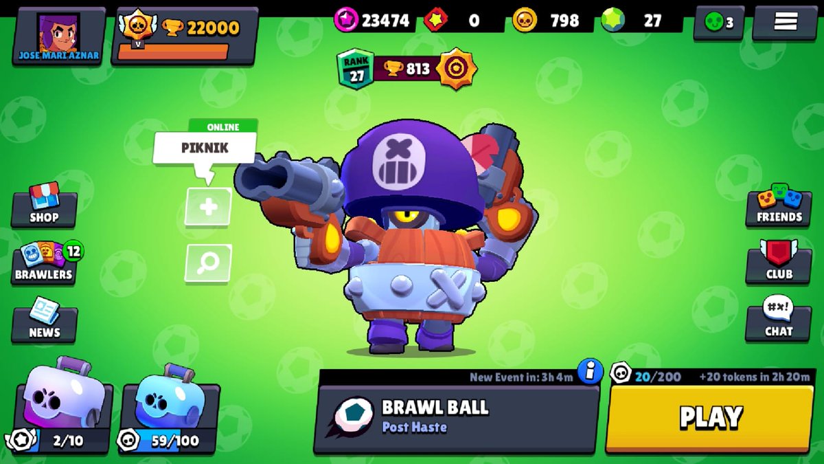 Después de la subida de copas de hoy he logrado superar mi record. 22k copas en <a href="/BrawlStars/">Brawl Stars</a>